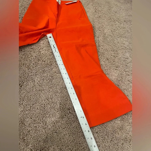 NWT new Anthropologie maeve structured bombshell capris pants red 6 orange - Picture 15 of 15